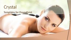  Presentation with traditional medicine medicine - Amazing PPT layouts having beautiful young and healthy woman in spa salon massage treatment over green summer or spring background traditional medicine and healing concept backdrop and a cream colored foreground