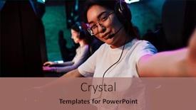  Presentation with club - PPT layouts featuring beautiful-young-asian-girl background and a coral colored foreground