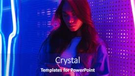  Presentation with long hair - Cool new slide set with beautiful-young-asian-woman backdrop and a navy blue colored foreground