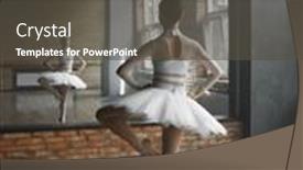  Presentation with ballerina - Presentation enhanced with beautiful-young-ballerina-training-classic and a dark gray colored foreground