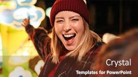  Presentation with swimming beautiful girl swims underwater - PPT theme consisting of beautiful-young-blonde-girl-wearing background and a tawny brown colored foreground