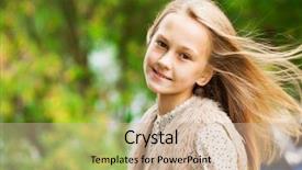  Presentation with swimming beautiful girl swims underwater - Presentation design having beautiful young blonde little girl background and a coral colored foreground