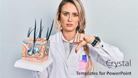  Presentation with beautiful skin - Beautiful slide deck featuring beautiful-young-blonde-woman-holding backdrop and a lemonade colored foreground