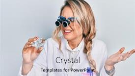  Presentation with diamond - PPT layouts consisting of beautiful-young-blonde-woman-holding background and a sky blue colored foreground