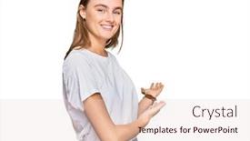  Presentation with natural - Slides featuring beautiful-young-blonde-woman-wearing background and a lemonade colored foreground