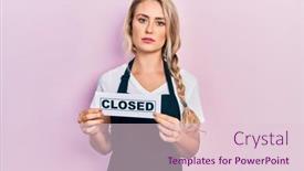  Presentation with attitude - PPT theme with beautiful-young-blonde-woman-wearing background and a lemonade colored foreground