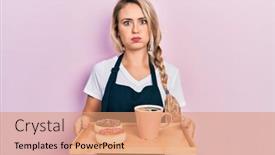  Presentation with air - Theme enhanced with beautiful-young-blonde-woman-wearing background and a coral colored foreground