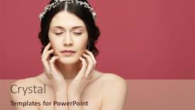  Presentation with pink wedding - PPT theme with beautiful-young-bride-with-fashion background and a lemonade colored foreground