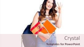  Presentation with student exchange - Audience pleasing PPT layouts consisting of beautiful-young-brunette-woman-exchange backdrop and a lemonade colored foreground