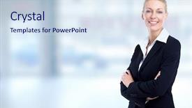  Presentation with accounting - Presentation consisting of beautiful young business woman accounting background and a  colored foreground