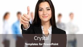  Presentation with giving - Slides having beautiful-young-businesswoman-portrait-giving background and a dark gray colored foreground
