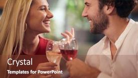  Presentation with love - PPT layouts enhanced with beautiful-young-caucasian-couple background and a tawny brown colored foreground