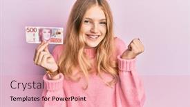  Presentation with swedish - Audience pleasing slide set consisting of beautiful-young-caucasian-girl-holding backdrop and a coral colored foreground