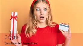  Presentation with fear - Slide set featuring beautiful-young-caucasian-girl-holding background and a red colored foreground