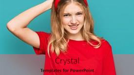  Presentation with beautiful young girl red - PPT layouts enhanced with beautiful-young-caucasian-girl-wearing background and a red colored foreground