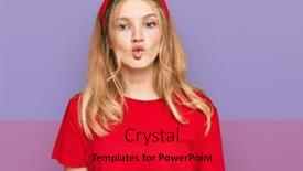  Presentation with beautiful young girl red - Audience pleasing PPT theme consisting of beautiful-young-caucasian-girl-wearing backdrop and a red colored foreground