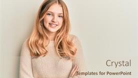  Presentation with clothes - Cool new PPT layouts with beautiful-young-caucasian-girl-wearing backdrop and a lemonade colored foreground