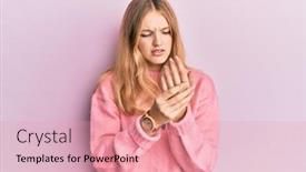  Presentation with inflammation - Audience pleasing PPT theme consisting of beautiful-young-caucasian-girl-wearing backdrop and a coral colored foreground