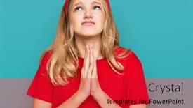  Presentation with swimming beautiful girl swims underwater - Colorful PPT layouts enhanced with beautiful-young-caucasian-girl-wearing backdrop and a crimson colored foreground