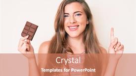  Presentation with cocoa - Presentation theme featuring beautiful-young-caucasian-woman-holding background and a coral colored foreground