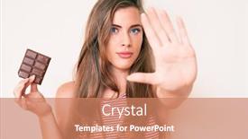  Presentation with cocoa - Slide set consisting of beautiful-young-caucasian-woman-holding background and a coral colored foreground