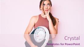  Presentation with weight loss - Amazing presentation design having beautiful-young-caucasian-woman-holding backdrop and a sky blue colored foreground