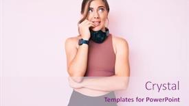  Presentation with nails - Beautiful slide set featuring beautiful-young-caucasian-woman-wearing backdrop and a sky blue colored foreground