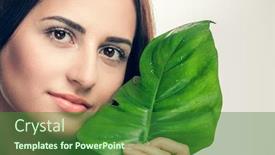  Presentation with beautiful green - Cool new presentation theme with close up of camouflage fabric texture background isolated on white background backdrop and a gray colored foreground.