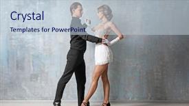  Presentation with couple dance - PPT layouts featuring beautiful young couple in dance background and a lemonade colored foreground