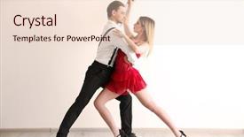  Presentation with couple dance - PPT layouts consisting of beautiful young couple in dance background and a lemonade colored foreground