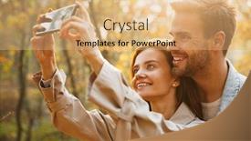  Presentation with love - Audience pleasing theme consisting of beautiful-young-couple-in-love backdrop and a coral colored foreground