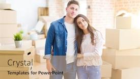  Presentation with moving - Amazing presentation theme having beautiful-young-couple-moving backdrop and a coral colored foreground