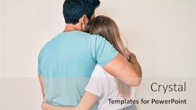  Presentation with boyfriend and girlfriend - Colorful PPT theme enhanced with beautiful-young-couple-of-boyfriend backdrop and a lemonade colored foreground