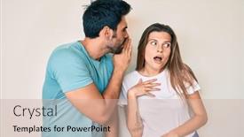  Presentation with talk - Slide set having beautiful-young-couple-of-boyfriend background and a soft green colored foreground