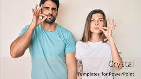  Presentation with lips mouth - Amazing slide deck having beautiful-young-couple-of-boyfriend backdrop and a soft green colored foreground