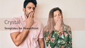  Presentation with sleepiness - Presentation theme enhanced with beautiful-young-couple-of-boyfriend background and a coral colored foreground