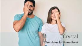  Presentation with emotion - Presentation with beautiful-young-couple-of-boyfriend background and a light blue colored foreground