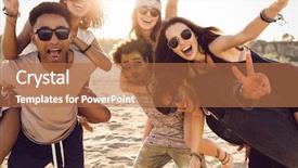  Presentation with young black couples hiking - Beautiful slides featuring beautiful young couples walking along backdrop and a  colored foreground