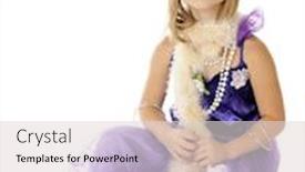  Presentation with pink white - Slides enhanced with beautiful-young-elementary-girl-looking background and a lemonade colored foreground