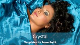  Presentation with ethnic - Presentation theme having beautiful-young-ethnic-woman-sleeping background and a teal colored foreground