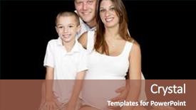  Presentation with black father - Slide deck with beautiful young family - mother father son - with the mother expecting another child black background background and a tawny brown colored foreground