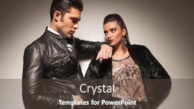  Presentation with lover - Slide deck having beautiful young fashion woman leaning on a wall while her lover is lening on her background and a tawny brown colored foreground