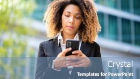  Presentation with afro - PPT layouts consisting of beautiful-young-female-afro-american background and a seafoam green colored foreground