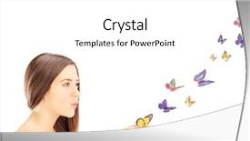  Presentation with colorful - Beautiful theme featuring beautiful young female with many backdrop and a white colored foreground