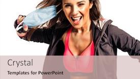  Presentation with modern - Cool new slides with beautiful-young-fit-modern-dancer backdrop and a soft green colored foreground