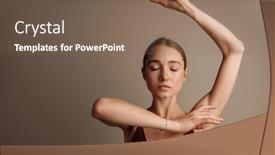  Presentation with ballerina - Amazing PPT theme having beautiful-young-focused-ballerina-dancing backdrop and a violet colored foreground