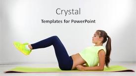  Presentation with exercises - Slide set enhanced with beautiful-young-girl-doing-exercises background and a white colored foreground