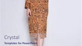  Presentation with brown - Presentation design consisting of beautiful-young-girl-in-brown background and a sky blue colored foreground