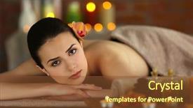  Presentation with salon and spa - Cool new theme with beautiful young girl in spa backdrop and a  colored foreground