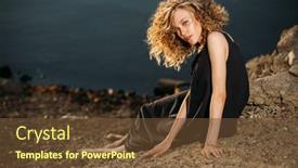  Presentation with black girl - Slide set featuring beautiful-young-girl-is-posing background and a tawny brown colored foreground